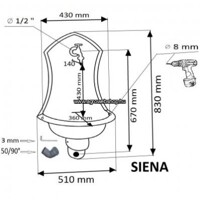 Záhradné umývadlo SIENA (antik-zelená 2713)