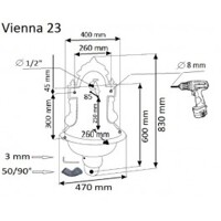 Záhradné umývadlo VIENNA (čierna 2303)